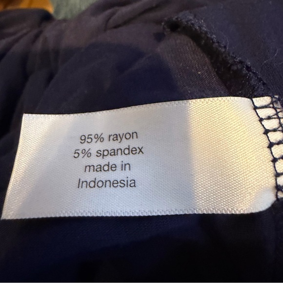 Lane Bryant Women’s 26/28 Navy Blue Tunic Top 3/4 Sleeve Ruched Sides Spandex - Picture 6 of 8